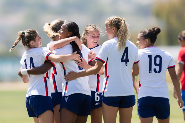 U.S. U-20 Women’s National Team and Costa Rica U-20 Women’s National Team On The Fields In Chula Vista